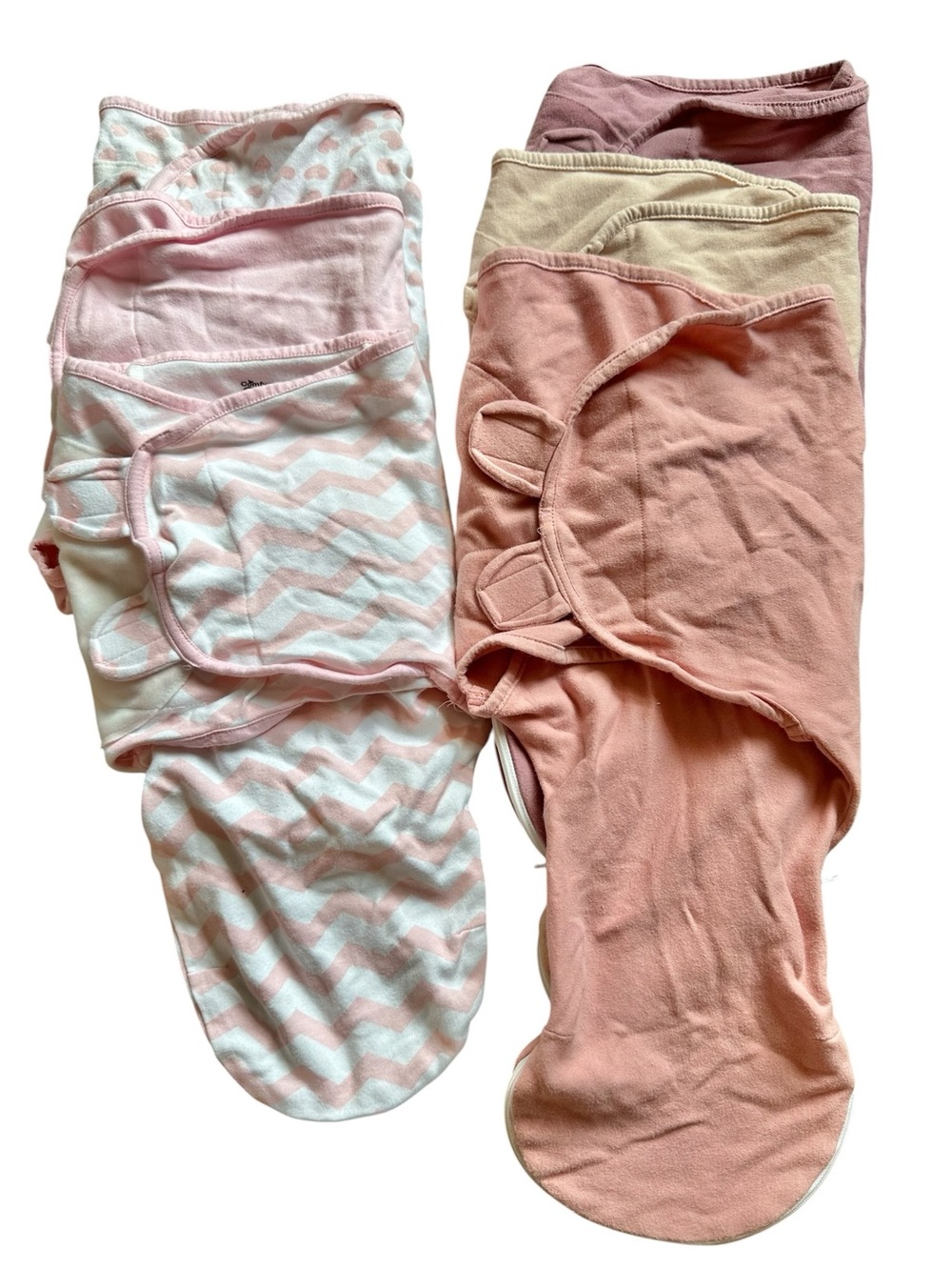 Comfy Cubs Lot of 6 Easy Swaddle Blanket 100% Cotton Newborn Wrap, Breathable